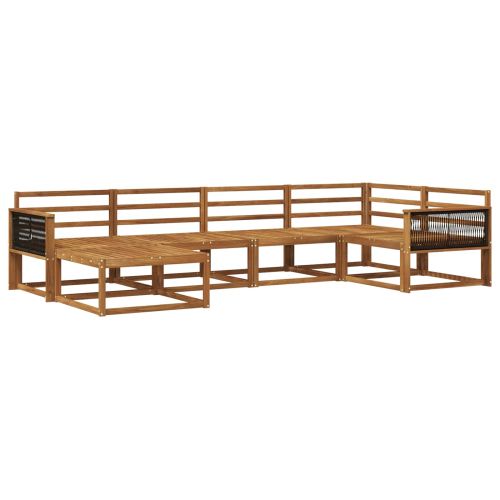 Комплект дивани за открито 6 pcs Натурално