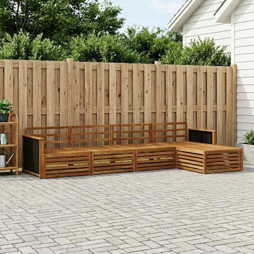 Комплект дивани за открито 5 pcs Натурално