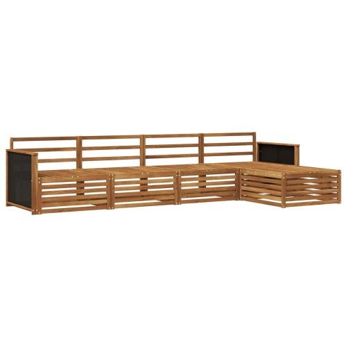 Комплект дивани за открито 5 pcs Натурално