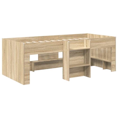 Легло за деца с висока рамка 2 pcs Сонома 203 x 101,1 x 68,5 см