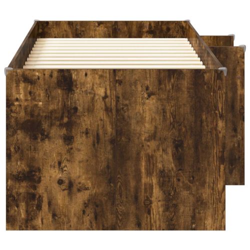 Легло за деца с висока рамка 2 pcs Опушен дъб 90 x 200 cm