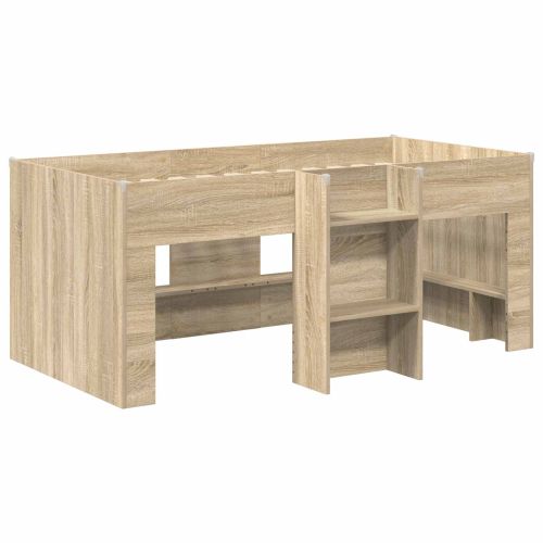 Легло за деца с висока рамка 2 pcs Сонома 163 x 101,1 x 68,5 см