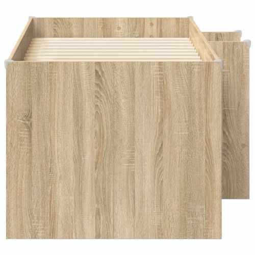 Легло за деца с висока рамка 2 pcs Сонома 163 x 101,1 x 68,5 см