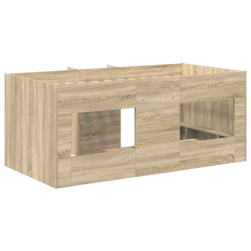 Легло за деца с висока рамка 2 pcs Сонома 163 x 101,1 x 68,5 см