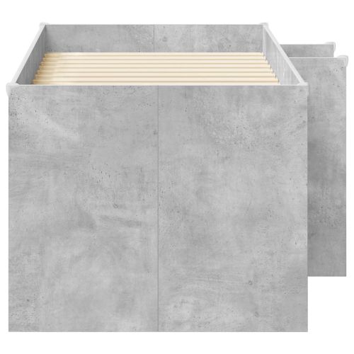 Легло за деца с висока рамка 2 pcs Бетон 163 x 101,1 x 68,5 см