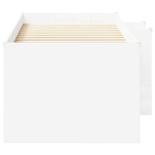 Легло за деца с висока рамка 2 pcs Бяло 193 x 96,1 x 68,5 см