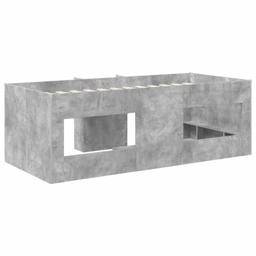 Легло за деца с висока рамка 2 pcs Бетон 193 x 96,1 x 68,5 см