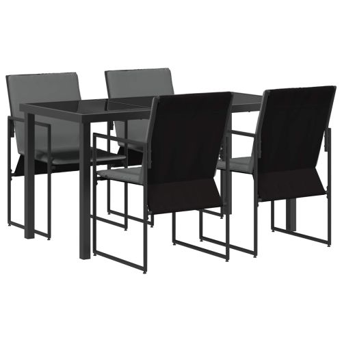 Комплект за хранене в градината 5 pcs Черно и антрацит