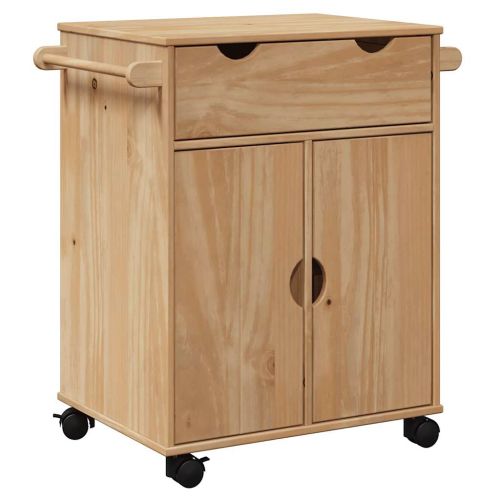 Кухненска количка OTTA 59x45x80 см борово дърво масив