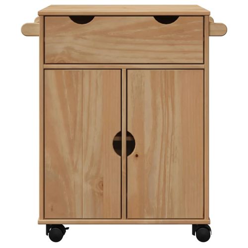 Кухненска количка OTTA 59x45x80 см борово дърво масив