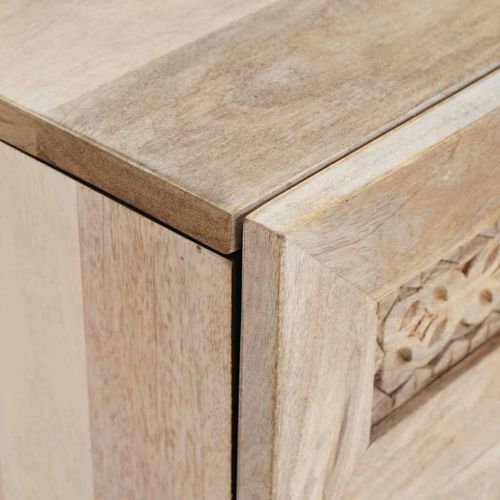 Нощен шкаф Бяло 50 x 33 x 60 см Инженерна дървесина