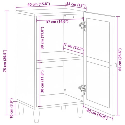 Служебен шкаф Бяло 33.5 x 40 x 75 см