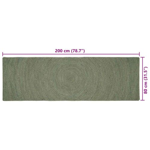 Килими за помещение Маслиненозелено 80 x 200 cm юта