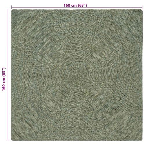 Килими за помещение Маслиненозелено 160 x 160 cm юта