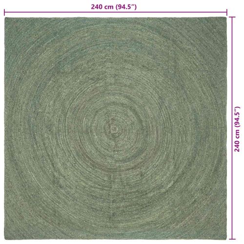 Килими за помещение Маслиненозелено 240 x 240 cm юта