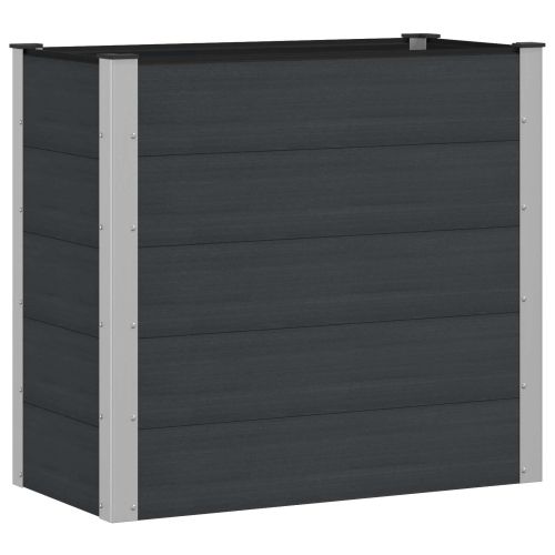 Градинска повдигната леха Черно 100 x 50 x 91 cm алу.