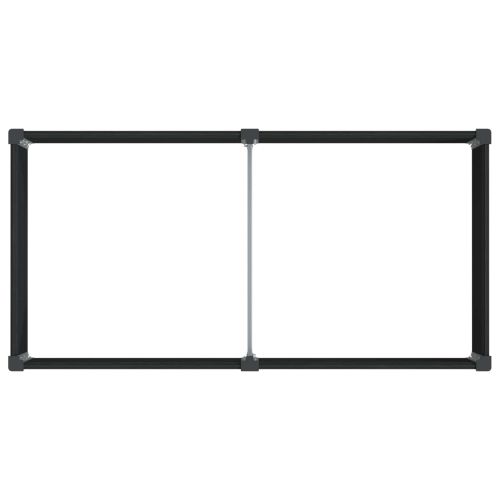 Градинска повдигната леха Черно 100 x 50 x 91 cm алу.