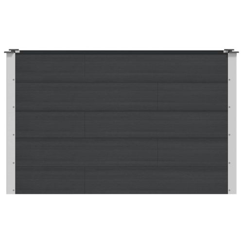 Градинска повдигната леха Черно 150 x 50 x 91 cm алу.