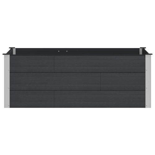 Градинска повдигната леха Черно 150 x 100 x 54 cm алу.