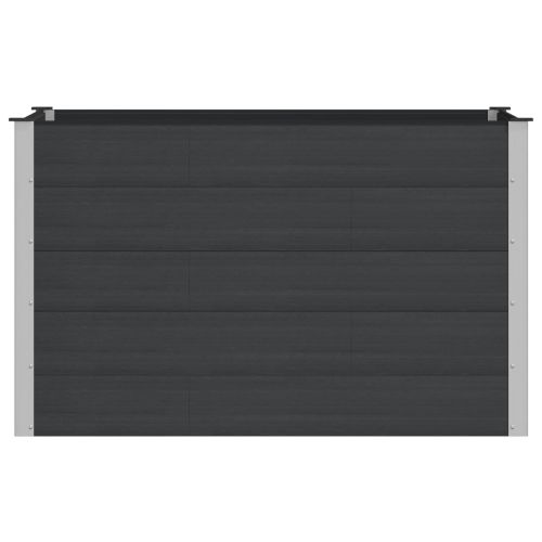 Градинска повдигната леха Черно 150 x 100 x 91 cm алу.