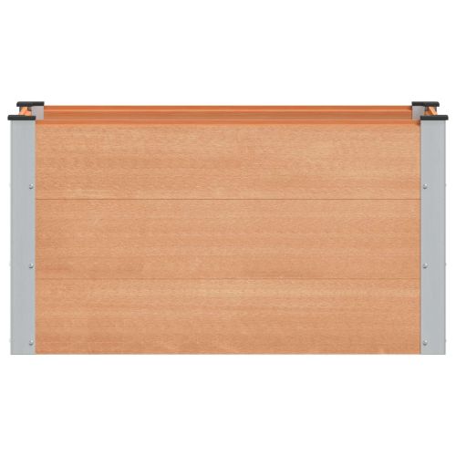 Градинска повдигната леха Кафяво 100 x 50 x 54 cm алу.