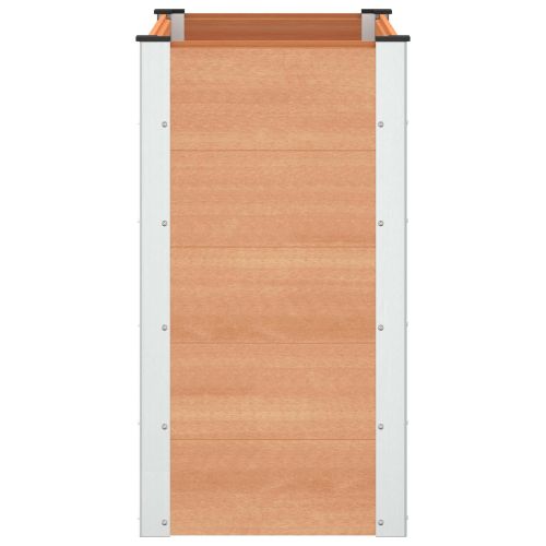 Градинска повдигната леха Кафяво 100 x 50 x 91 cm алу.
