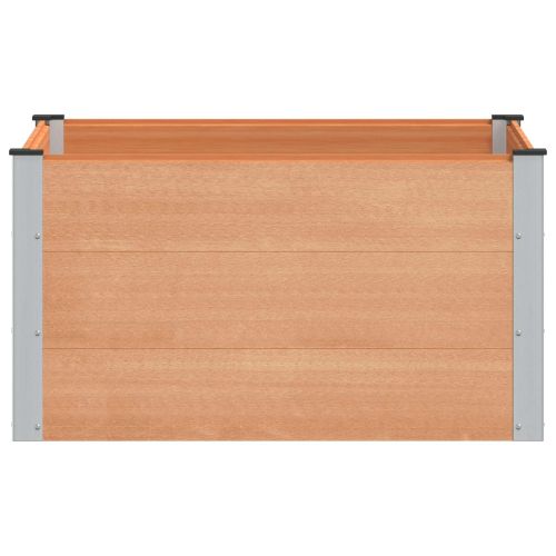 Градинска повдигната леха Кафяво 100 x 100 x 54 cm алу.