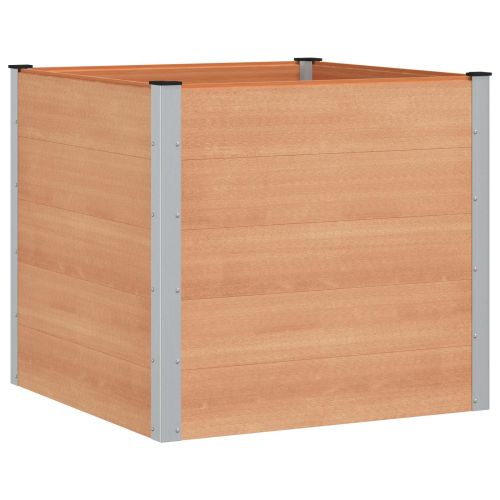 Градинска повдигната леха Кафяво 100 x 100 x 91 cm алу.