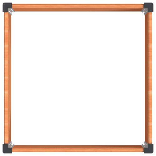 Градинска повдигната леха Кафяво 100 x 100 x 91 cm алу.