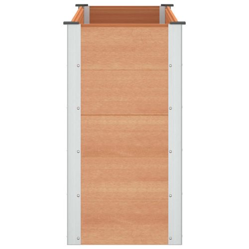 Градинска повдигната леха Кафяво 150 x 50 x 91 cm алу.