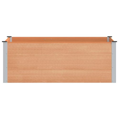 Градинска повдигната леха Кафяво 150 x 100 x 54 cm алу.