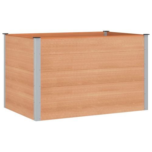 Градинска повдигната леха Кафяво 150 x 100 x 91 cm алу.