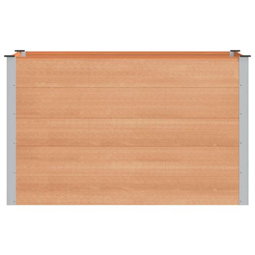 Градинска повдигната леха Кафяво 150 x 100 x 91 cm алу.