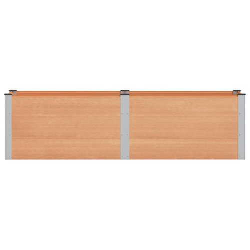 Градинска повдигната леха Кафяво 200 x 50 x 54 cm алу.
