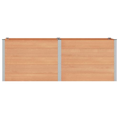 Градинска повдигната леха Кафяво 250 x 100 x 91 cm алу.