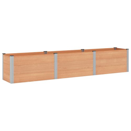 Градинска повдигната леха Кафяво 300 x 50 x 54 cm алу.