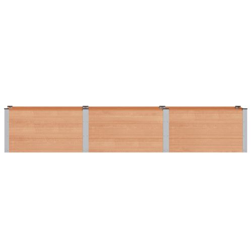 Градинска повдигната леха Кафяво 300 x 50 x 54 cm алу.