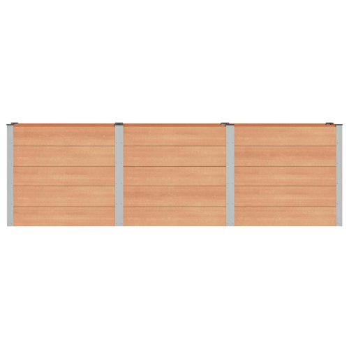 Градинска повдигната леха Кафяво 300 x 50 x 91 cm алу.