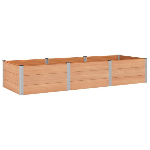 Градинска повдигната леха Кафяво 300 x 100 x 54 cm алу.