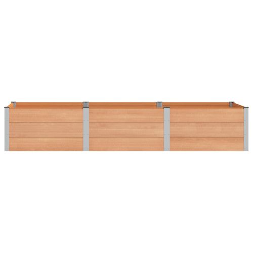 Градинска повдигната леха Кафяво 300 x 100 x 54 cm алу.