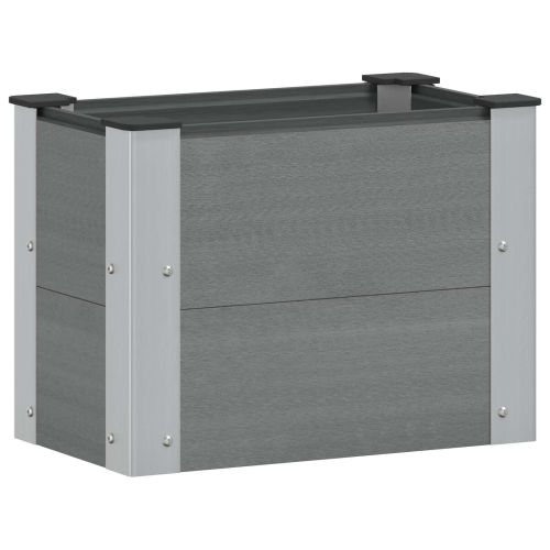 Градинска повдигната леха Сиво 50 x 30 x 36 см алу.