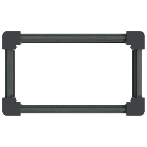 Градинска повдигната леха Сиво 50 x 30 x 36 см алу.
