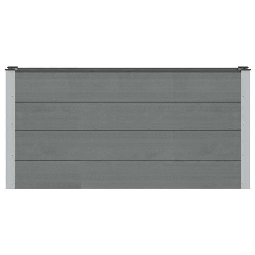Градинска повдигната леха Сиво 150 x 30 x 72 см алу.