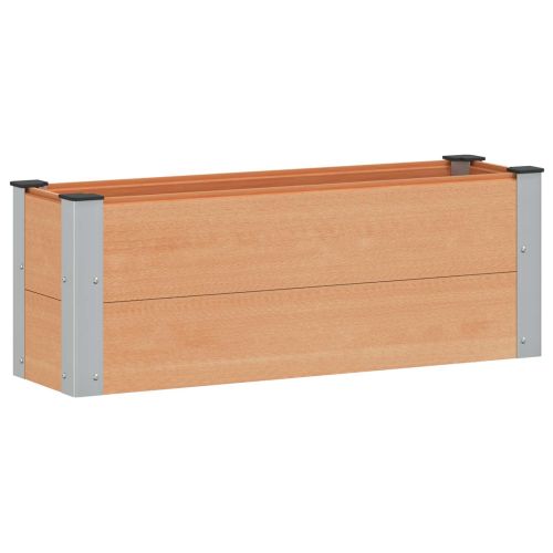 Градинска повдигната леха Кафяво 100 x 30 x 36 cm алу.