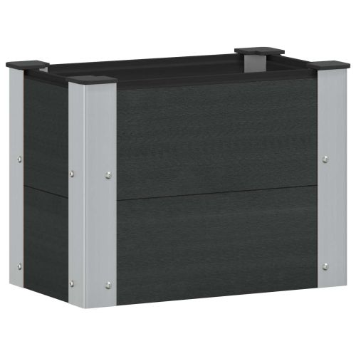 Градинска повдигната леха Черно 50 x 30 x 36 см алу.