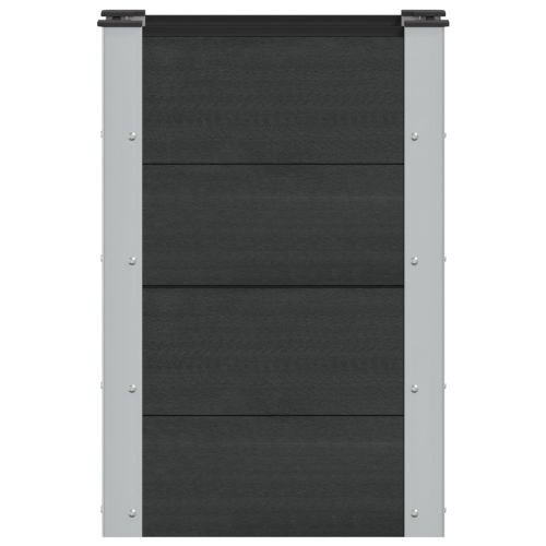 Градинска повдигната леха Черно 50 x 30 x 72 см алу.