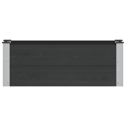 Градинска повдигната леха Черно 100 x 30 x 36 cm алу.