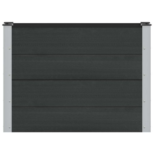 Градинска повдигната леха Черно 100 x 30 x 72 см алу.