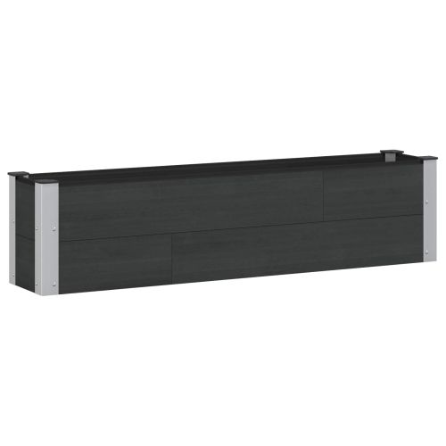 Градинска повдигната леха Черно 150 x 30 x 36 см алу.