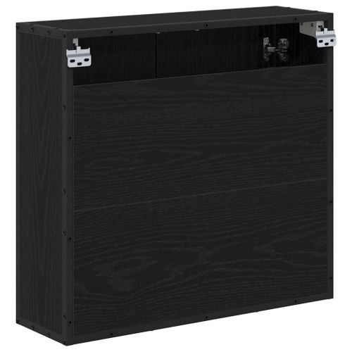Стенен рафт с рафт със съхранение Черния дъб 65 x 20 x 60 см